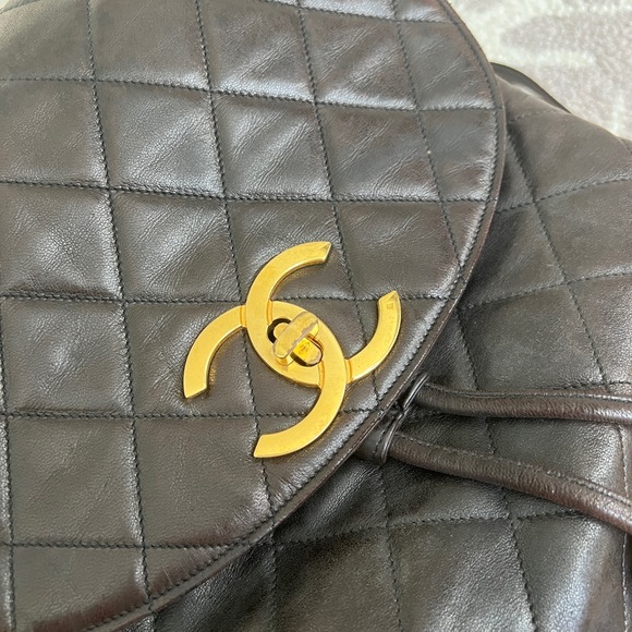 Chanel Chocolate Brown Vintage Lambskin Backpack - Picture 8 of 15